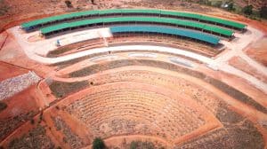 Drone view of the faecal sludge treatment plant in Fianarantsoa, Madagascar