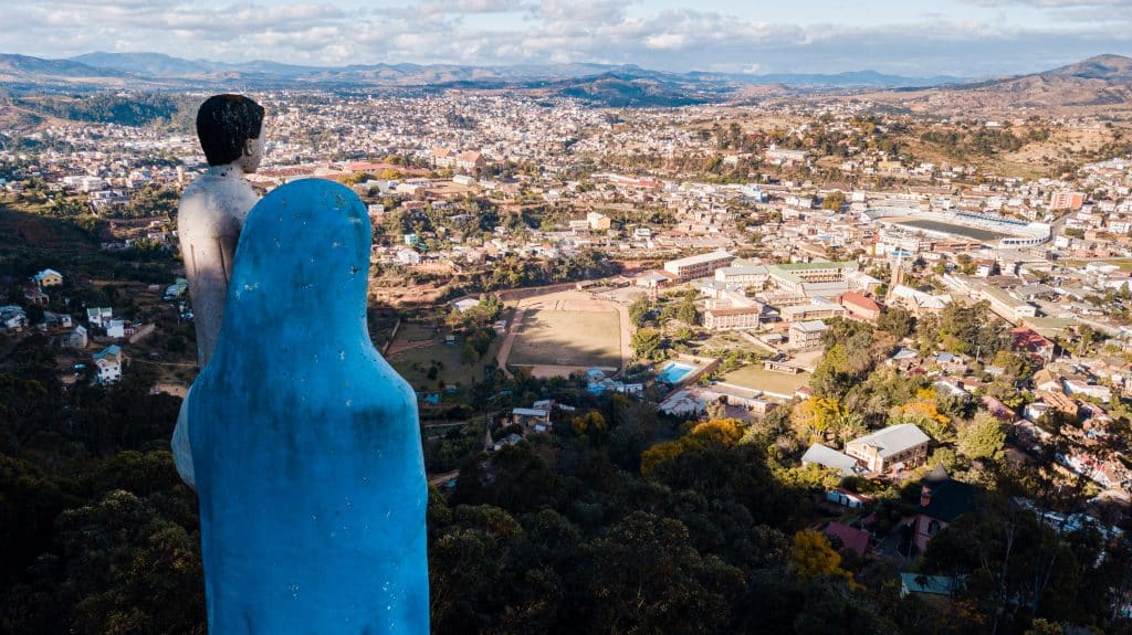 View of the city of Fianarantsoa in Madagascar