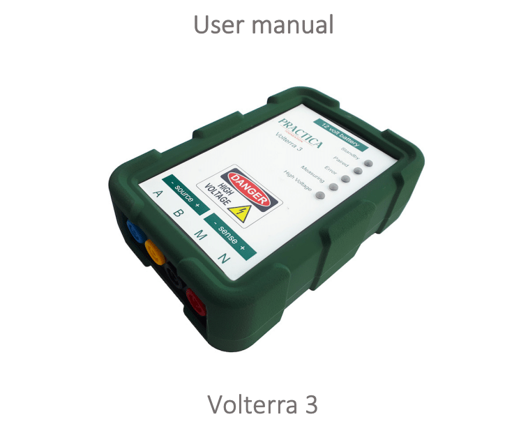 Cover Volterra user manual