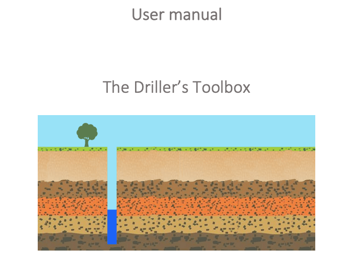 Cover picture driller's toolbox user manual