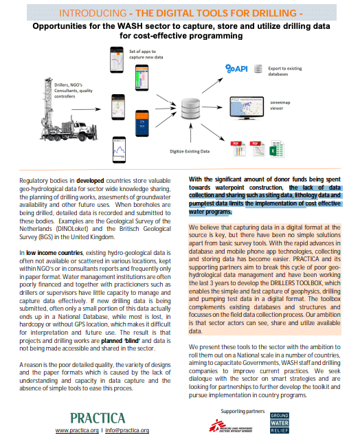 Cover digital tools for drillers infosheet