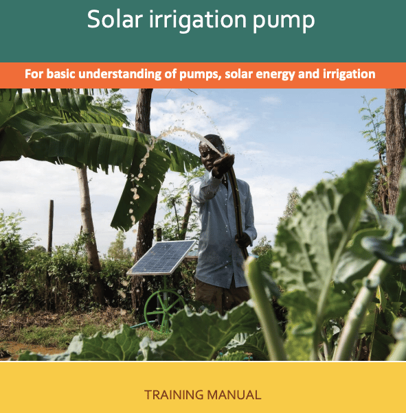 Cover picture training manual on solar irrigation pumps