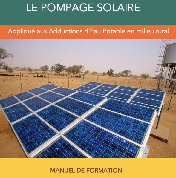 Cover training manual solar pumping for rural drinking water supply