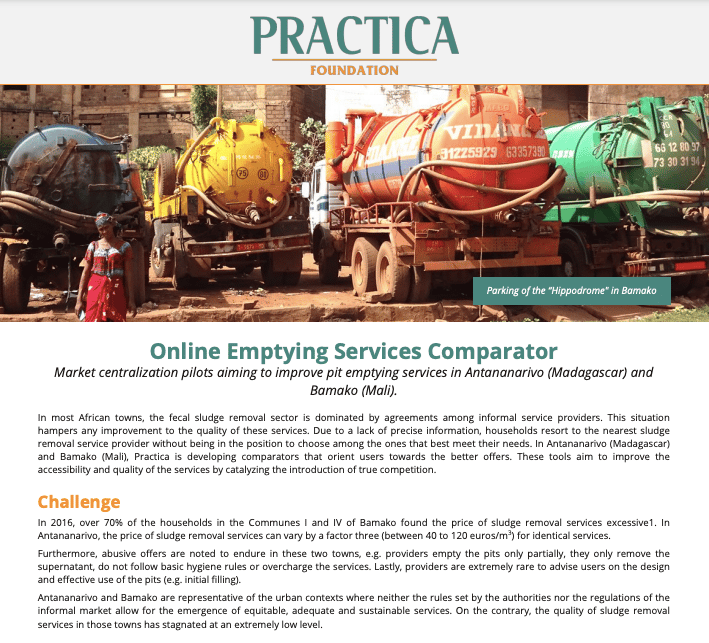 Cover online comparator emptying services
