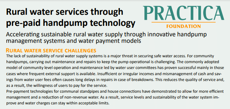 Cover prepaid handpump infosheet