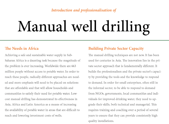 Cover introduction & professionalisation manual drilling