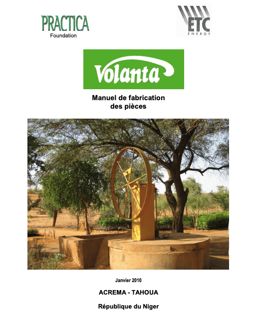 Cover Manufacturing manual Volanta pump
