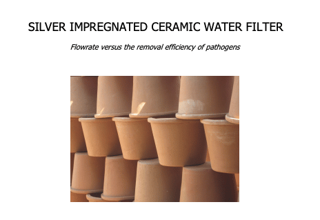 Cover Silver impregnated ceramic water filter
