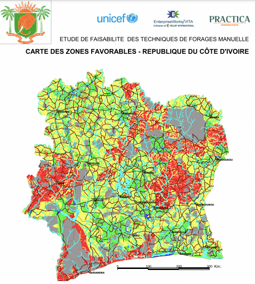 Carte d'aptitude aux forages manuels Côte d'Ivoire