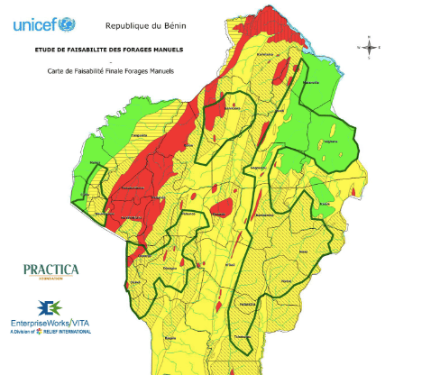 Carte d'aptitude aux forages manuels au Bénin