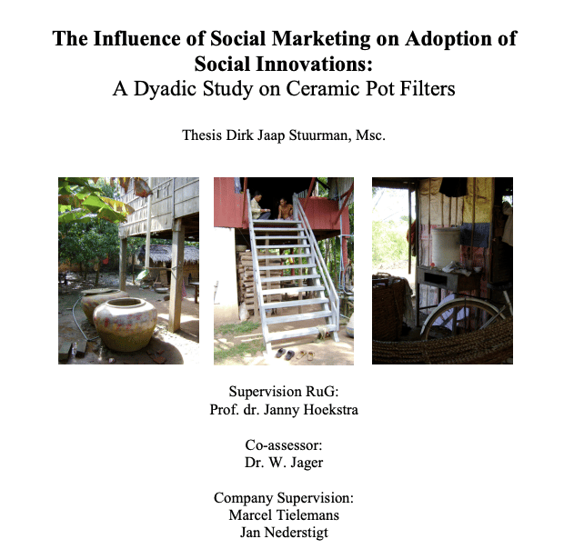 Cover The Influence of Social Marketing on Adoption of Social Innovations