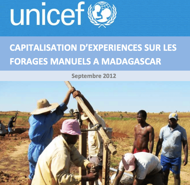 Cover CAPITALISATION D’EXPERIENCES SUR LES FORAGES MANUELS A MADAGASCAR