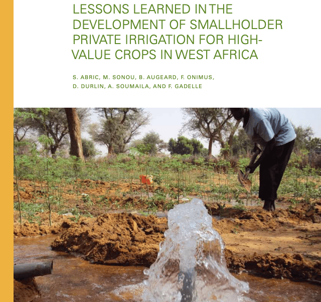 Cover Lessons Learned in the Development of Smallholder Private Irrigation for High Value Crops in West Af