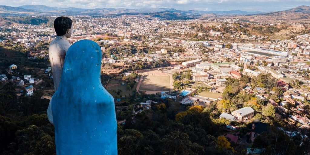 View of the city of Fianarantsoa in Madagascar